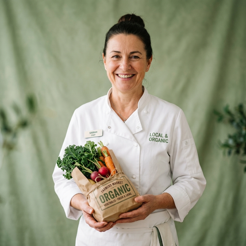 Commerçant local souriant